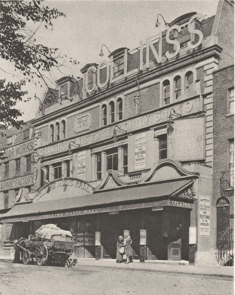 ISLINGTON. Collins's music hall, Islington 1926 old vintage print picture